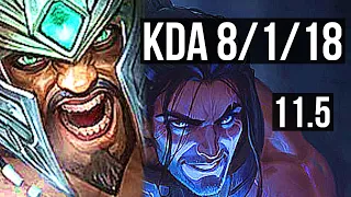 TRYNDAMERE vs SYLAS (MID) | 8/1/18, 2.4M mastery, 1200+ games | NA Master | v11.5