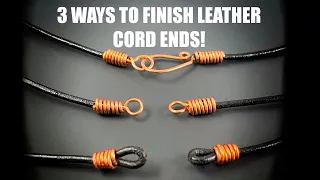 DIY Jewelry- 3 Ways to Finish Leather Cord Ends!