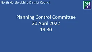 Meeting: Planning Control Committee - 20 April 2022