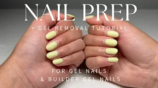 How to prep nails for gel polish/builder gel application | Nail prep tutorial | Part 1/2