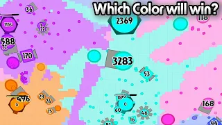 8 Color Battle Royale 3 - Diep.io-Style Territory War [Marble Race in Unity] #25