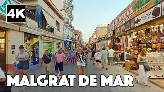 Malgrat de Mar Spain Summer Holiday Walk 4K