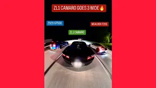 SHELBY GT500 vs CAMARO ZL1 vs MCLAREN 720s #shorts