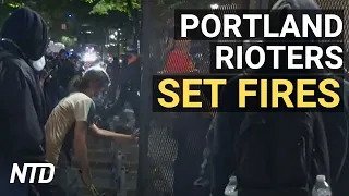 Rioters burn police building, NY boats boost American spirit, HK activist makes bid for legislature