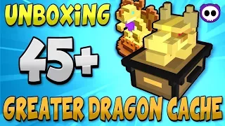 UNBOXING OVER 45+ GREATER DRAGON CACHE IN TROVE! - Using 4 Golden Dragon Effigy