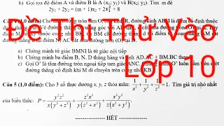 Đề Thi Thử Vào Lớp 10 môn Toán 2024-2025 | THẦY THÙY