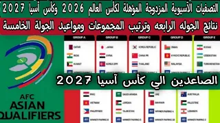 التصفيات الآسيوية المزدوجة المؤهلة لكأس العالم .. رسمياً الصاعدين الي كأس آسيا 2027 وترتيب المجموعات