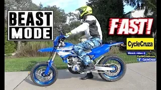 WOW SO FAST on HIGHWAY! 2019 Yamaha YZ450FX SuperMoto