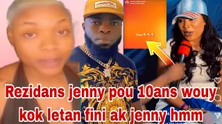 Kok letan tape Jenny Queen fò zen pete,yon dam kite nan menm avion ak jenny avilil