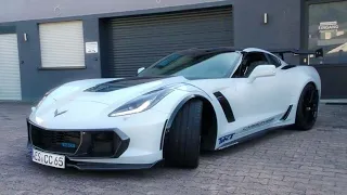 712HP Corvette Carbon 65 Tikt 340kmh+, VW Crash Parkplatz Nürburgring , Porsche Taycan 4s