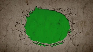 wall collapse C round green screen - different intro effects with sound - free use