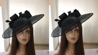 HOW TO MAKE MY BEST SELLING SATELLITE FASCINATOR WITH STRAIGHT BRIM