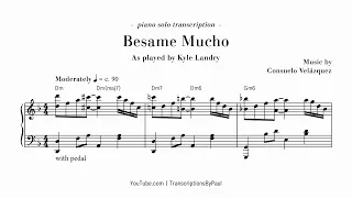 Besame Mucho - Piano solo - Sheet music