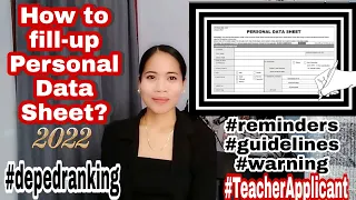 How to fill-up PDS (Personal Data Sheet)?#teacherapplicant #pds #fillup |RUTH ANNE VLOG