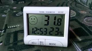 4 в 1: термометр, гигрометр, часы, будильник DC102