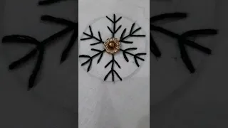 Beautiful snowflake pattern embroidery design #diyembroidery #fashionembroidery #embroiderydesigns