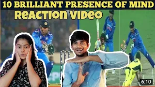 10 Brilliant Presence of Mind by Dhoni Cricket Reaction Video