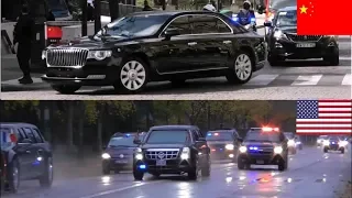 Xi Jinping vs Donald Trump Presidential motorcade comparison