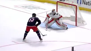 MUST SEE: Blue Jackets' Alexandre Texier scores a filthy one-handed shootout goal vs the Panthers