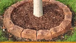 Fast & Easy Tree Mulch Ring Faux Stone Edging - Faux Stone Tree Mulch Ring Kit