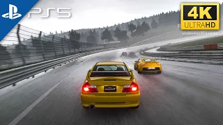 Gran Turismo 7: Rain Looks Incredible (PS5 4K Gameplay)