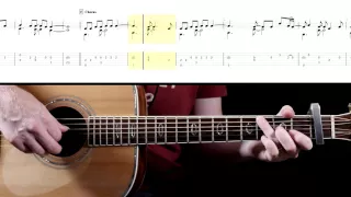 'Hello' - Adele. Easy fingerstyle guitar arrangement with score and TAB
