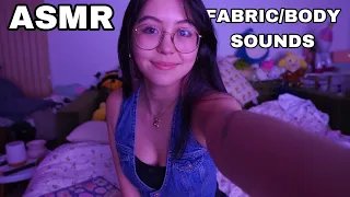 ASMR Lots of Clothes Scratching and Body Triggers (Collarbone Tapping) (Looped)