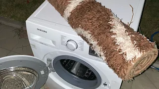 Stress test: HEAVIER carpet in Samsung washing machine!