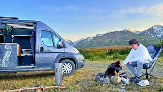 ALONE Van camping In Yukon WILDERNESS | Butter Chicken over fire