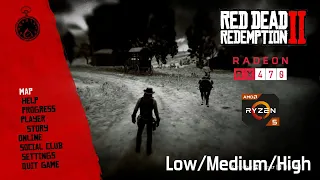 Red Dead Redemption 2 - RX 470 - Ryzen 5 2600 - Low/Medium/High