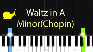 Waltz in A Minor(Chopin) Piano SLOW Tutorial
