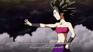 Dragon Ball | kefla showing boobs to Goku | Tournament of power