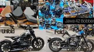 Jawa 42 Bobber Black Mirror Modified | Accessories | Modification | Pillion Seat | HJG Fog Light