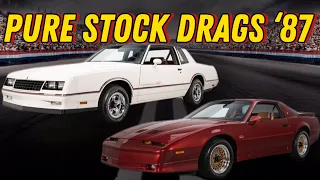 5.0 Monte Carlo SS vs 5.0 Firebird Trans Am🚦Pure Stock Drags 1987