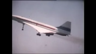 One of Concorde's FIRST TEST FLIGHTS deploying PARACHUTE on landing