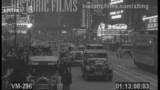 A 1929 STROLL DOWN BROADWAY - TIMESQUARE ( in real time!)