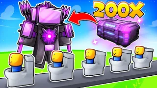 200 *GODLY* CRATES for TV-MAN! (Skibidi Tower Defense)