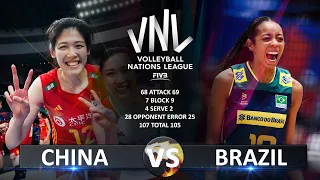 China vs Brazil | Women's VNL 2023