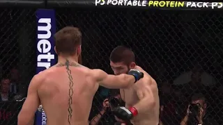 SUPER SLO MO OVERHAND RIGHT FROM KHABIB THAT DROPPED CONOR MCGREGOR