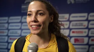 Angelica Bengtsson (SWE) after the Qualification of the Pole Vault