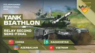 TANK BIATHLON. Relay race: Semifinal 2 / Division 1. China, Kazakhstan, Azerbaijan, Vietnam