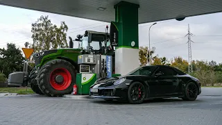 🇵🇱 FENDT 1050 Vario  2600 KM na jednej myjni! Porsche  911 GTS  ,x4 Dodge Charger SRT