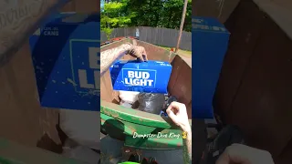 Beer in a dumpster