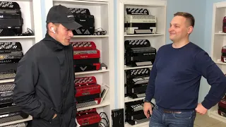 Петр Дранга и его секретный электроаккордеон в гостях салона "Баянист" Владимира Бутусова.