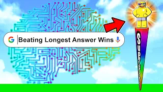 CHEATING In The LONGEST ANSWER WINS Roblox...