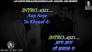 Aap Aaye To Khayal-E-Dil-E-Nashaad Aaya Karaoke With Scrolling Lyrics Eng. & हिंदी