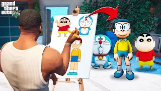 GTA5 : Shinchan Magic Pen - Whatever I draw Comes to Real Life GTA V