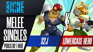 S2J vs Lowercase hero - Melee Singles Pools WQF - Shine 2022 | Cpt Falcon vs Fox