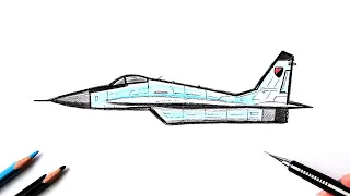 How to draw a Military Fighter jet