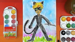 Как нарисовать Супер-кота из Леди Баг - рисуем с РыбаКит